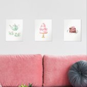 Tea Party 3 Print Wall Art Set (Wohnzimmer)