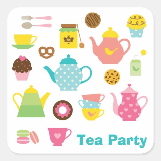 Tea Party Aufkleber (Vorderseite)