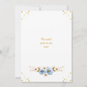 Tea Party Baby Dusche Einladung (Rückseite)