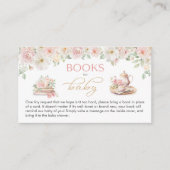 Tea Party Baby Shower Books for Baby Enclosure Begleitkarte (Vorderseite)