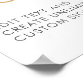 Tea Party Baby Shower Custom Sign -  16x20  Poster (Ecke)