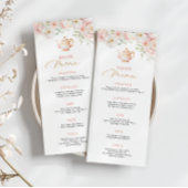 Tea Party Baby Shower Food Menu Menükarte