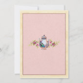 Tea Party Baby Shower Garden Teapot Einladung (Rückseite)