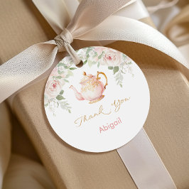 Tea Party Baby Shower Geschenkanhänger