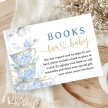 Tea Party Baby Shower Junge Blaue Bücher Für Baby