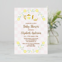 Tea Party Baby Shower mit Blumen