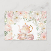 Tea Party Baby Shower Registry Card Enclosure Begleitkarte (Rückseite)