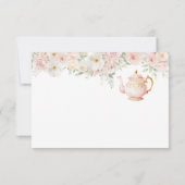 Tea Party Baby Shower Thank You Card Dankeskarte (Rückseite)