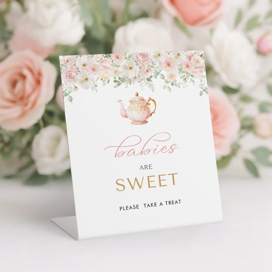 Tea Party Baby Shower Treat Sockelschild