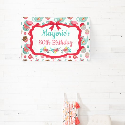 Tea Party Birthday Banner (InSitu)
