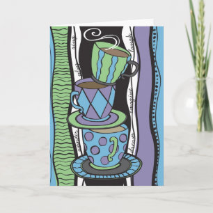 Tea Party Blank Card Karte