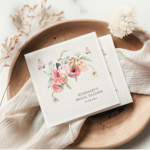 Tea Party Boho Floral Brautparty Serviette