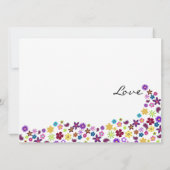 Tea Party Bouquet Brautparty Einladung (Rückseite)