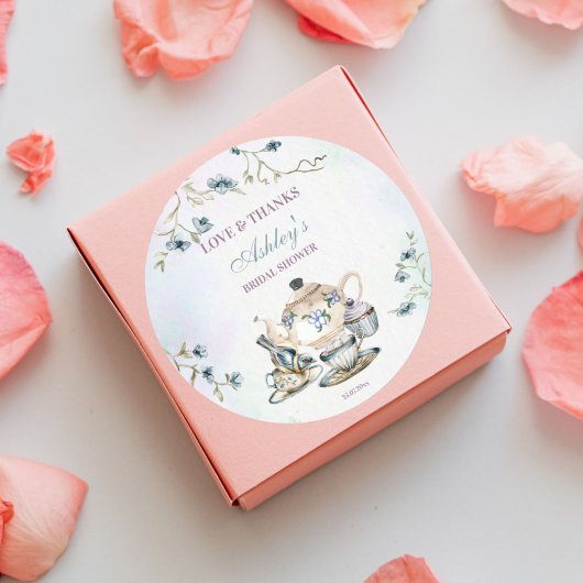 Tea Party Brautparty danke Ihnen für Runder Aufkleber