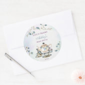 Tea Party Brautparty danke Ihnen für Runder Aufkleber (Umschlag)