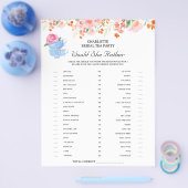 Tea Party Brautparty Games Flyer (Einzeln)