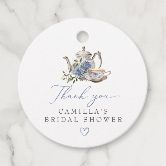 Tea-Party-Brautparty Geschenkanhänger (Vorderseite)