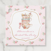 Tea-Party-Brautparty Geschenkanhänger (Vorderseite)