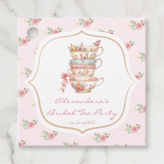Tea-Party-Brautparty Geschenkanhänger (Vorderseite)