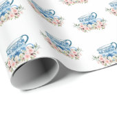 Tea-Party-Brautparty Geschenkpapier (Rolleneckpunkt)