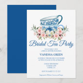 Tea Party Bridal Dusche Einladung (Vorne/Hinten)