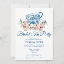 Tea Party Bridal Dusche Einladung