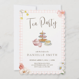 Tea Party Bridal Dusche Einladung