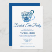 Tea Party Bridal Dusche Einladung (Vorne/Hinten)