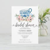 Tea Party Bridal Dusche Einladung (Stehend Vorderseite)