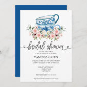 Tea Party Bridal Dusche Einladung (Vorne/Hinten)