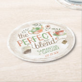 Tea Party Bridal Polterabend Die perfekte Mischung Runder Pappuntersetzer (Angewinkelt)