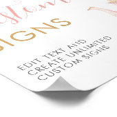 Tea Party Bridal Shower Custom Sign -  8x10 Poster (Ecke)