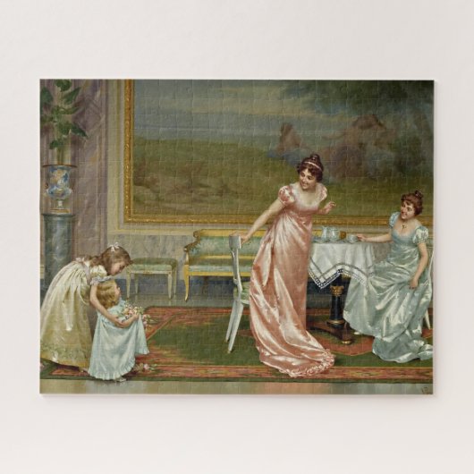 Tea Party by Vittorio Reggianini Puzzle (Horizontal)