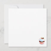 Tea Party Cupcake Viktorianisches Design Einladung (Rückseite)