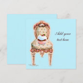 Tea Party Cupcake Viktorianisches Design Einladung (Vorne/Hinten)