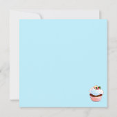 Tea Party Cupcake Viktorianisches Design Einladung (Rückseite)