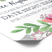 Tea Party Date Night Ideen Brautparty Spiel Poster (Ecke)