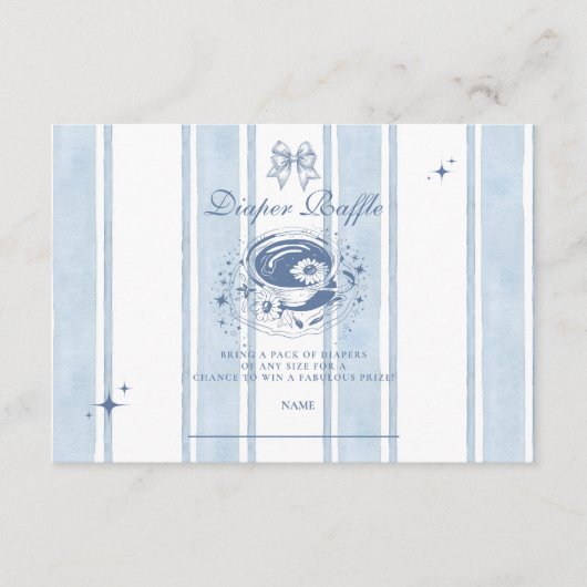 Tea Party Diapper Raffle Begleitkarte (Vorderseite)