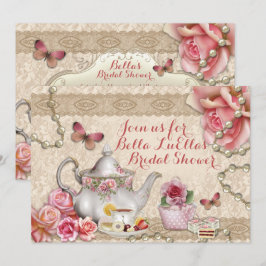Tea Party Dusche Geburtstag Einladungen