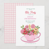 Tea Party Einladung (Vorne/Hinten)