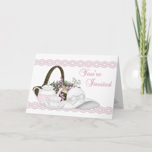 Tea-Party Einladung (Vorderseite)