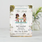 Tea-Party Einladung (Stehend Vorderseite)