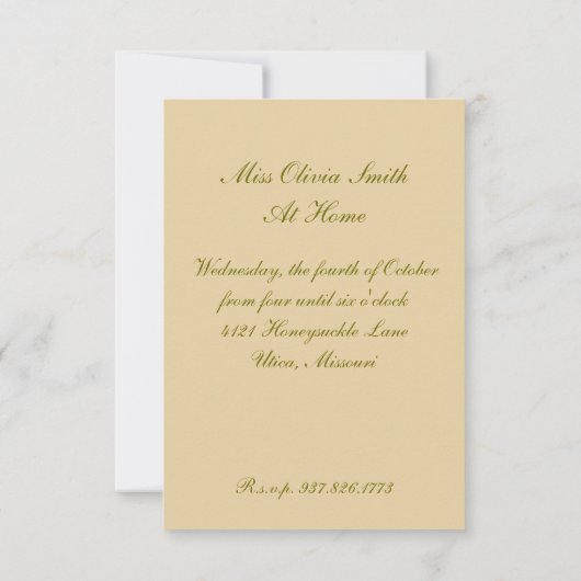 Tea-Party Einladung (Rückseite)