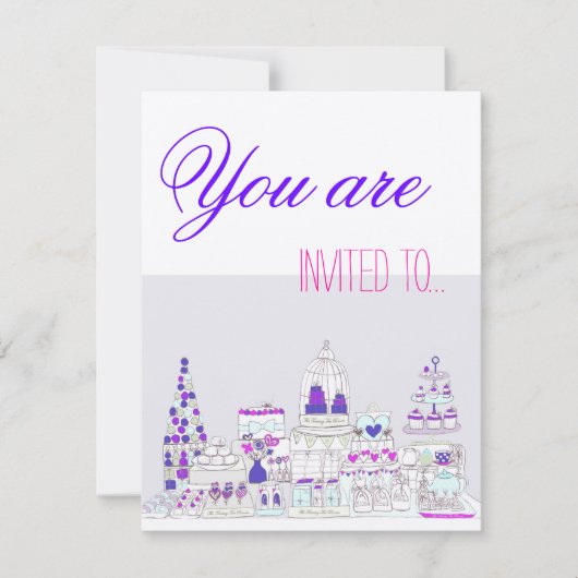 Tea-Party Einladung (Vorderseite)
