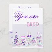 Tea-Party Einladung (Vorne/Hinten)