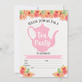Tea Party Einladungen für Mädchen