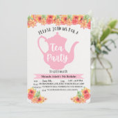 Tea Party Einladungen für Mädchen (Stehend Vorderseite)
