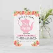 Tea Party Einladungen für Mädchen (Stehend Vorderseite)