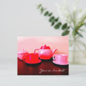 Tea-Party Einladungspostkarte (Stehend Vorderseite)