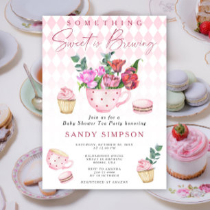Tea Party Etwas Süßes braut Baby Shower Einladung